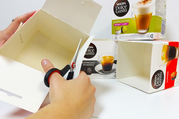 Cajas de Dolce Gusto como base Cajas de Dolce Gusto como base