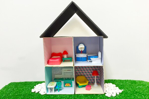 Casa de muñecas DIY Tu casa de muñecas DIY con cajas de Dolce Gusto