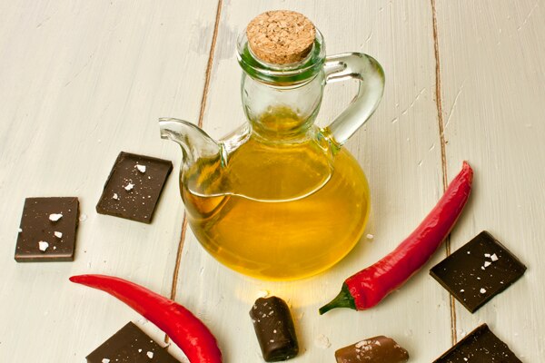 Postre de chocolate con aceite y sal