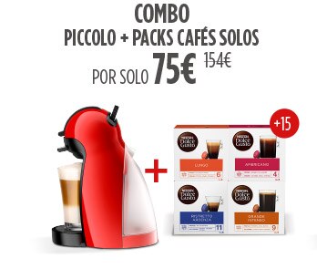 Combo Piccolo + Packs Cafés Solos