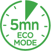 Modo de ahorro de energía con apagado automático después de 5 minutos de inactividad.